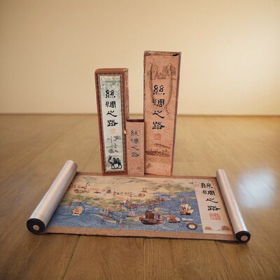 丝绸之路织锦画挂画中国风特色纪念礼品商务伴Q手礼出国送老外礼