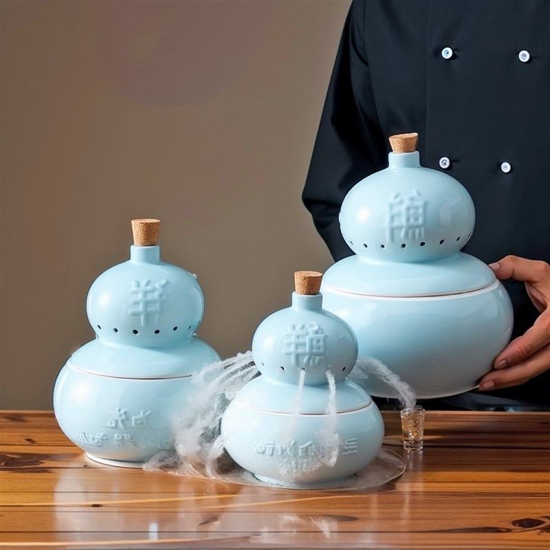 创意汤盅干冰葫芦汤碗网红辽参炖盅位上翅盅特色菜盘个性私房菜碗