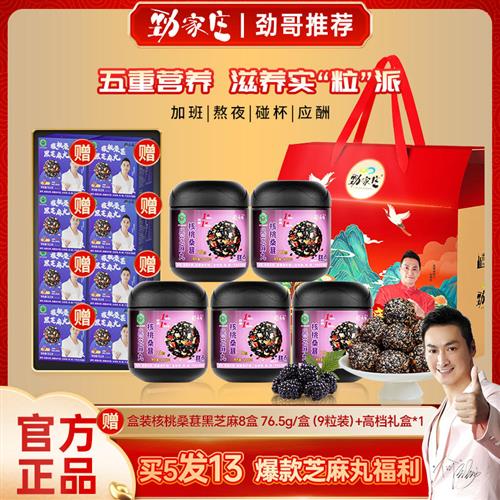 劲家庄黑芝麻丸核桃桑葚健康滋补零食大礼包五黑丸送长辈过年礼盒