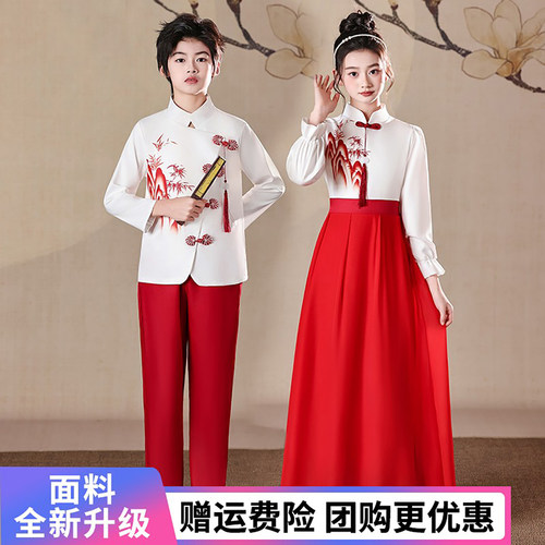 儿童合唱服小学生诗歌朗诵表演服