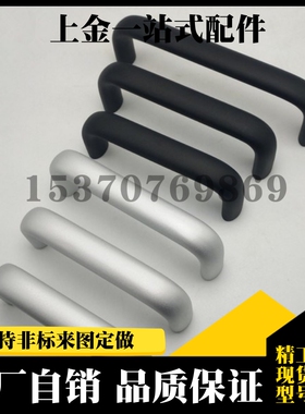 XAP06-A16-L60/L80/L100/L128/L160-H38铝合金内装C型椭圆形拉手