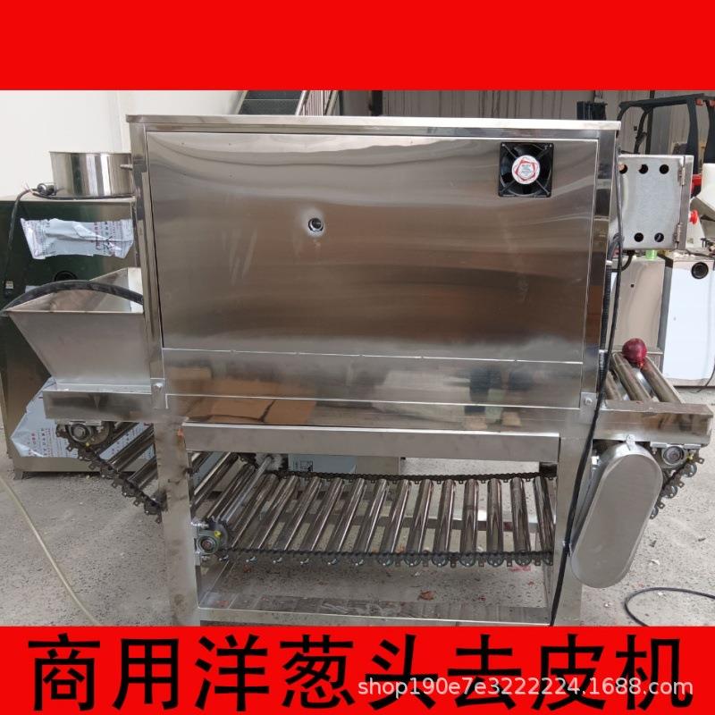 商用洋葱脱皮机无损伤气脱皮圆洋葱头剥皮机全自动链式洋葱去皮机