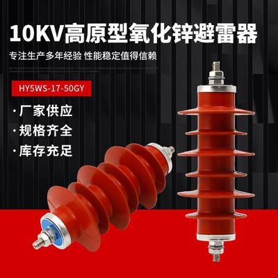 高压线路配电型10KV氧化锌避雷器HY5WS-17/50GY高原防污型YH5WZ