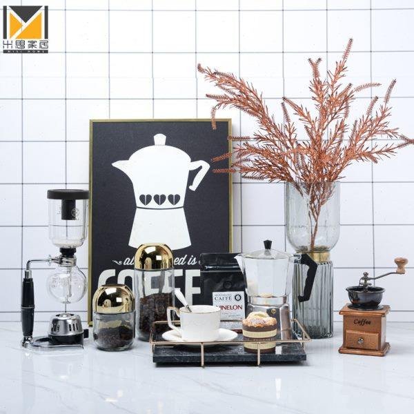 样板间厨房摆件橱柜咖啡机杯碟软装饰品餐厅创意托盘组合花瓶花器,家居饰品,家饰软装搭配套装,淘宝优惠券,粉丝福利购,淘宝优惠卷