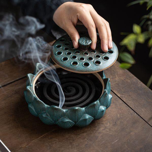 陶瓷蚊香盘托盘支架家用带盖接灰盘防火防烫创意香炉户外蚊香盒,家居饰品,香托/香盘/香座/香插,淘宝优惠券,粉丝福利购,淘宝优惠卷