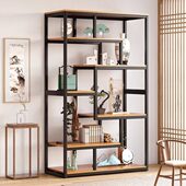 铁艺博古架现代简约新中式 隔断摆件架多宝阁茶叶展示柜茶室置物架