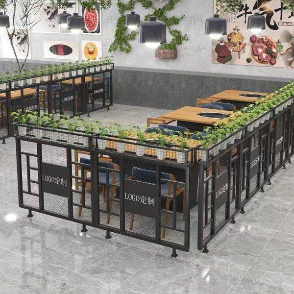 铁艺护栏半截道过隔断酒吧装饰围栏餐厅屏风卡座饭店矮花架火锅店,商业/办公家具,护理屏风,淘宝优惠券,粉丝福利购,淘宝优惠卷