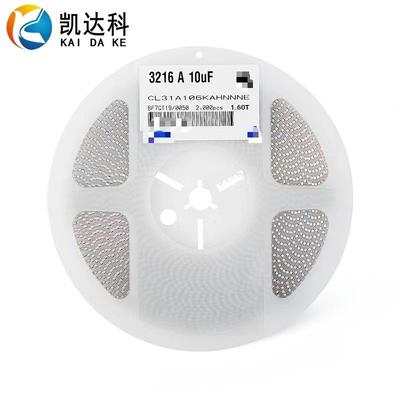 贴片陶瓷电容器120610UF106P106K25VX7R凯达科CL31B106KAH