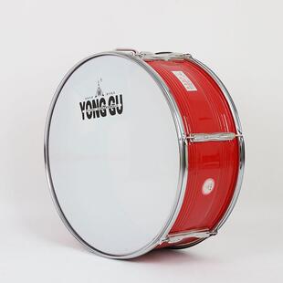 学校军鼓乐器学生军乐鼓鼓号队大鼓22英寸红色高档压圈大军鼓