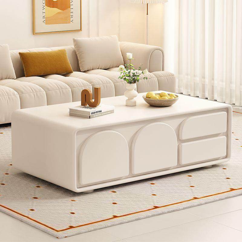 奶油风茶几电视柜组合客厅家用高端小户型创意网红高级感2024新款