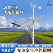 新农村风光互补太阳能路灯6米30W风力发电风能两用路灯市政道路灯