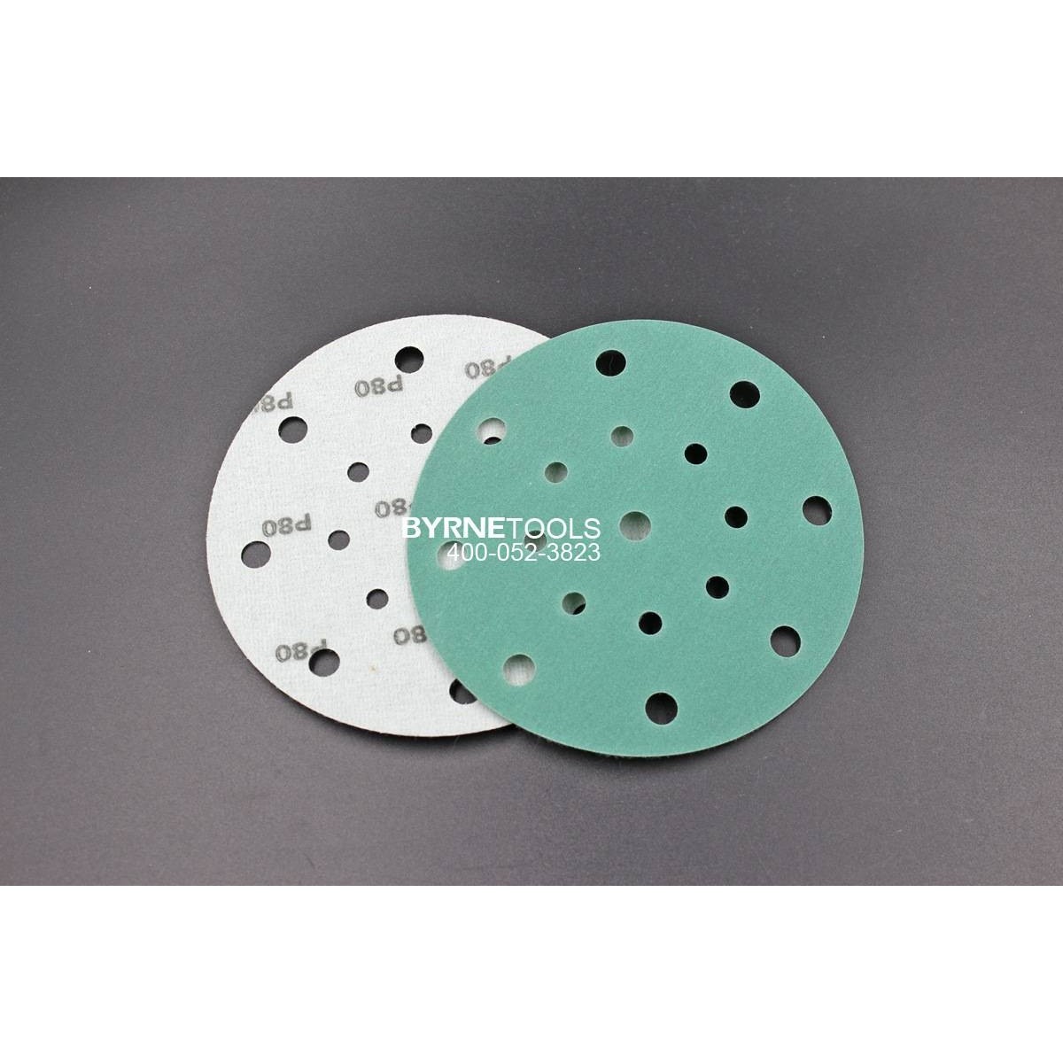 BYRNE干磨砂纸6寸17孔薄膜砂纸PPG油漆腻子打磨片150mm费斯托砂纸