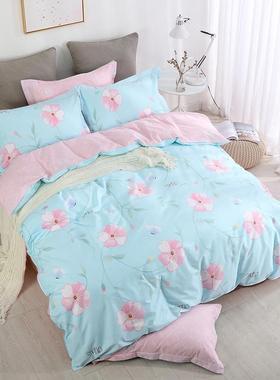 加厚纯棉被套单件简约卡小YL002清新通棉被220x24全罩0CM厂家家纺