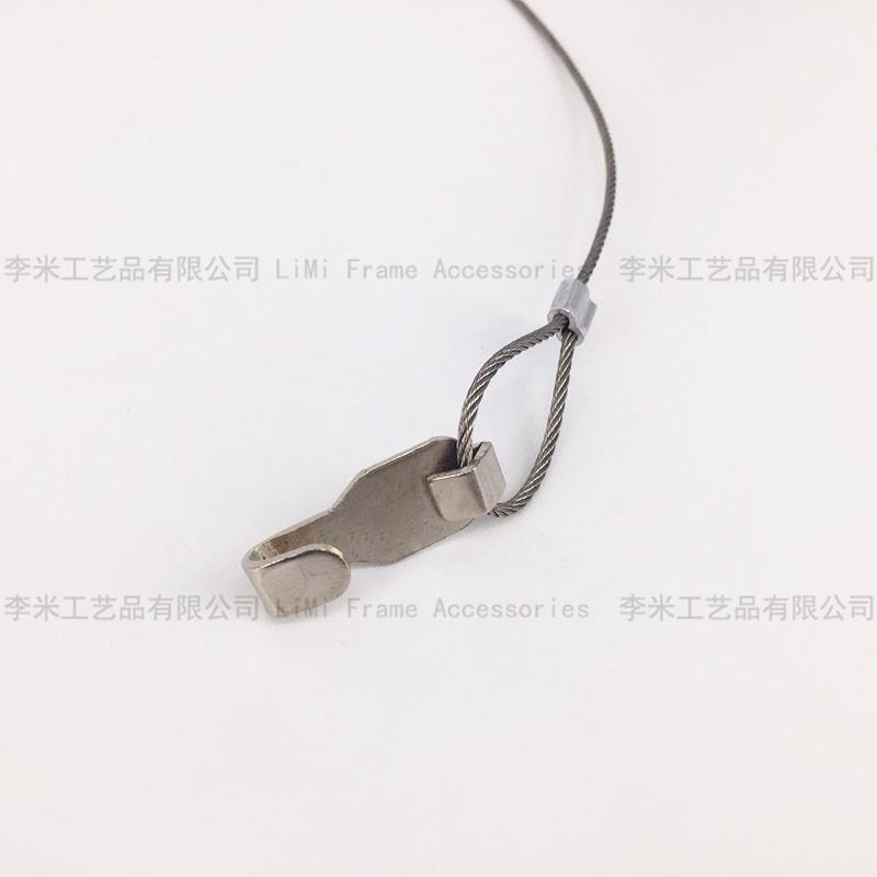 1.5m单钩李2m双钩钢丝绳挂画绳764国画字画展览挂绳米工艺品