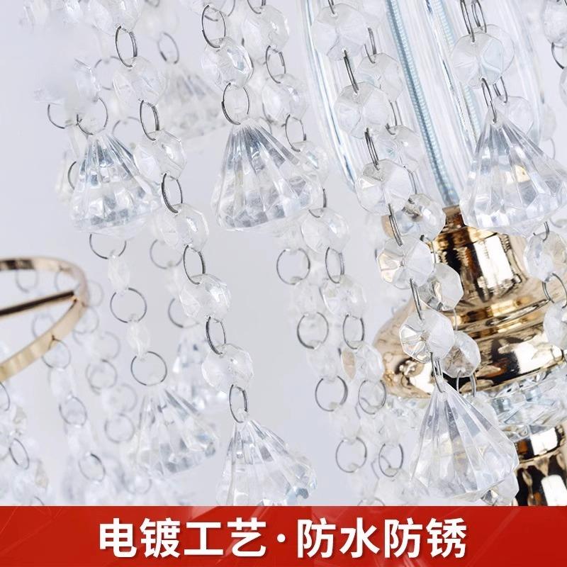 庆婚具欧式铁艺花器道主桌装饰插花签到台水晶桌ICJ花器皿花架摆