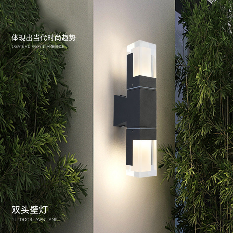 LED现代简约壁灯欧式户外壁挂灯防水阳台楼梯过道创意外墙庭院灯
