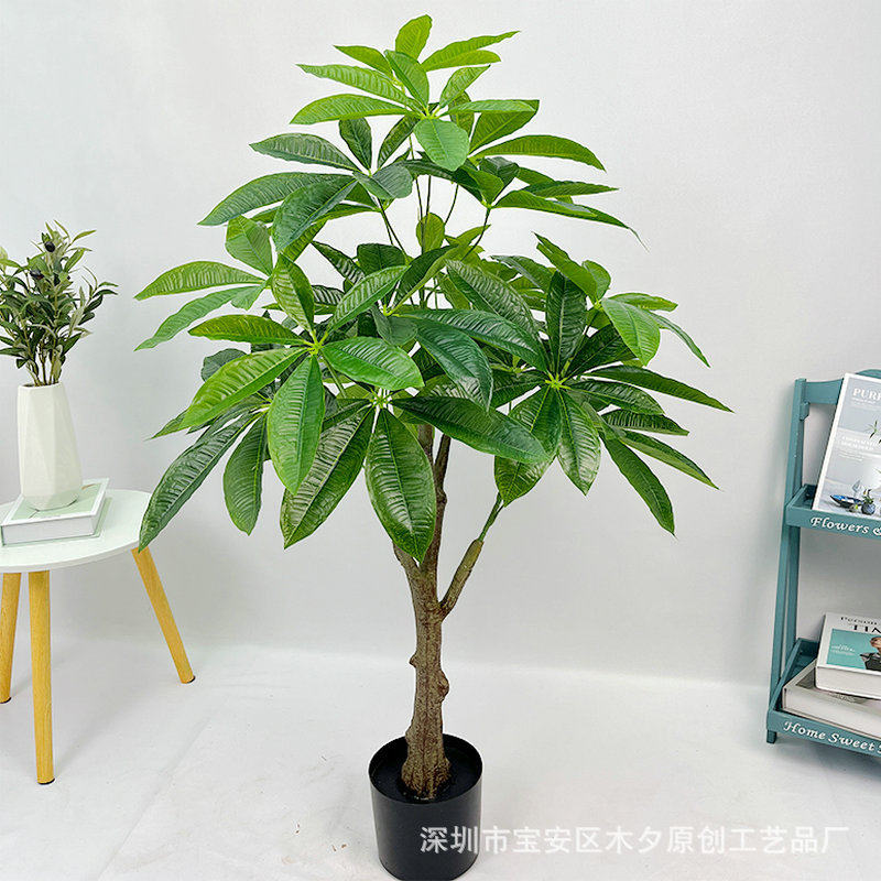仿真绿植发财树客厅办公室大型落地绿植盆栽装饰植物假盆景摆件