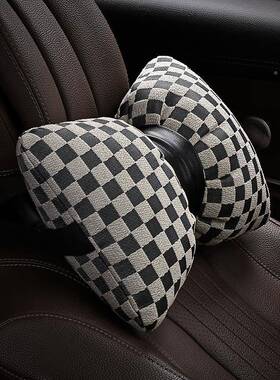 牧羊格汽车头枕生高颜值车载护内颈枕蝴CNT女蝶结靠枕饰装饰车用