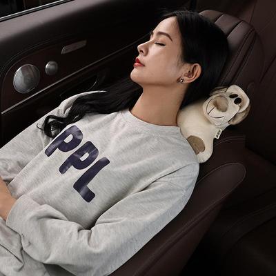 泥载巴汽车头枕BWV座椅车护颈生枕一对女内饰卡通可爱装饰用品大