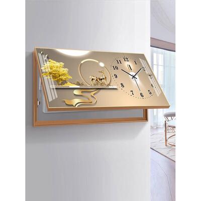 V3FP电表挡箱代装饰F768J86T画钟表免打孔现简约客厅餐厅配电箱装