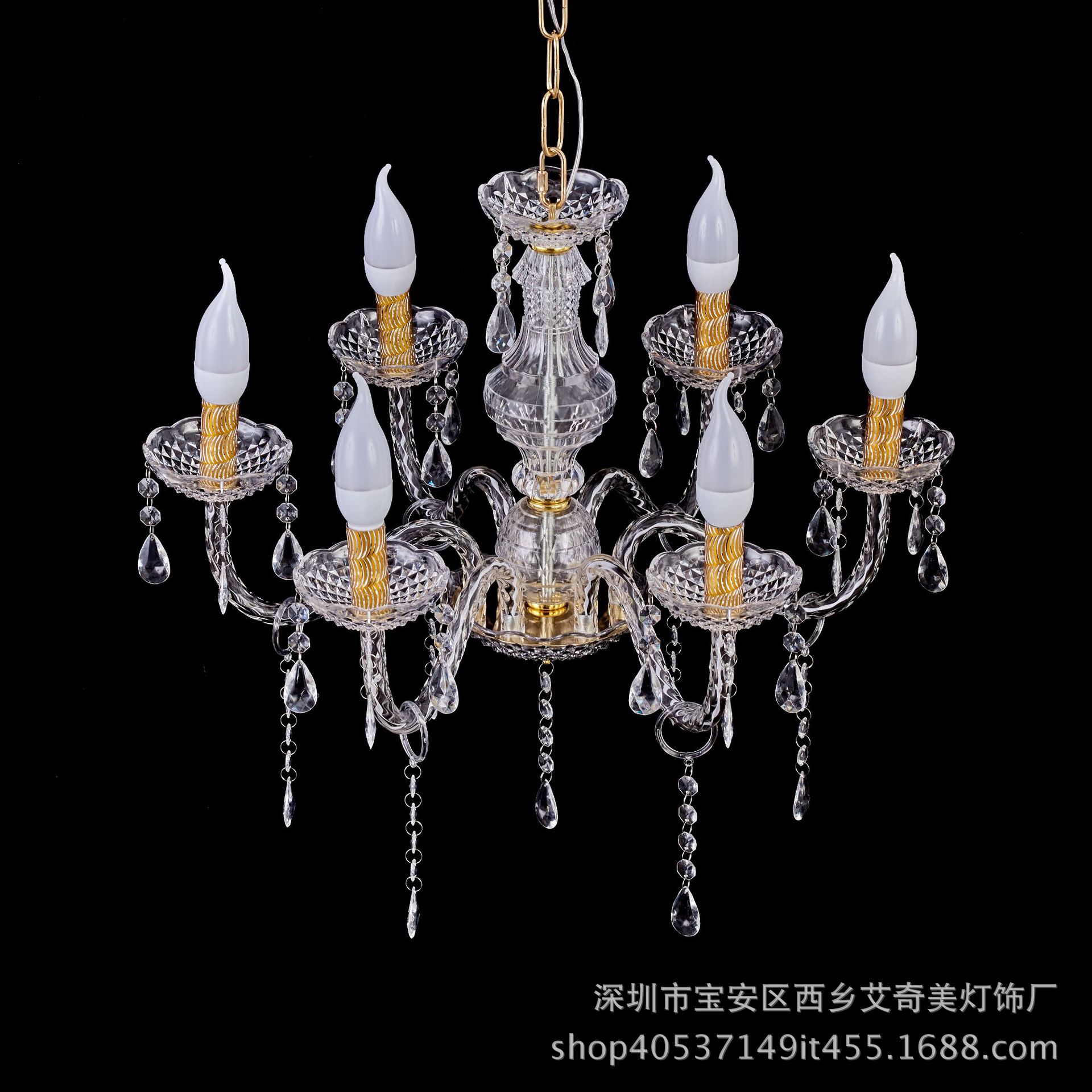 新款婚庆道具水晶吊灯婚庆水晶灯吊灯道具亚克力婚庆装饰场景布置