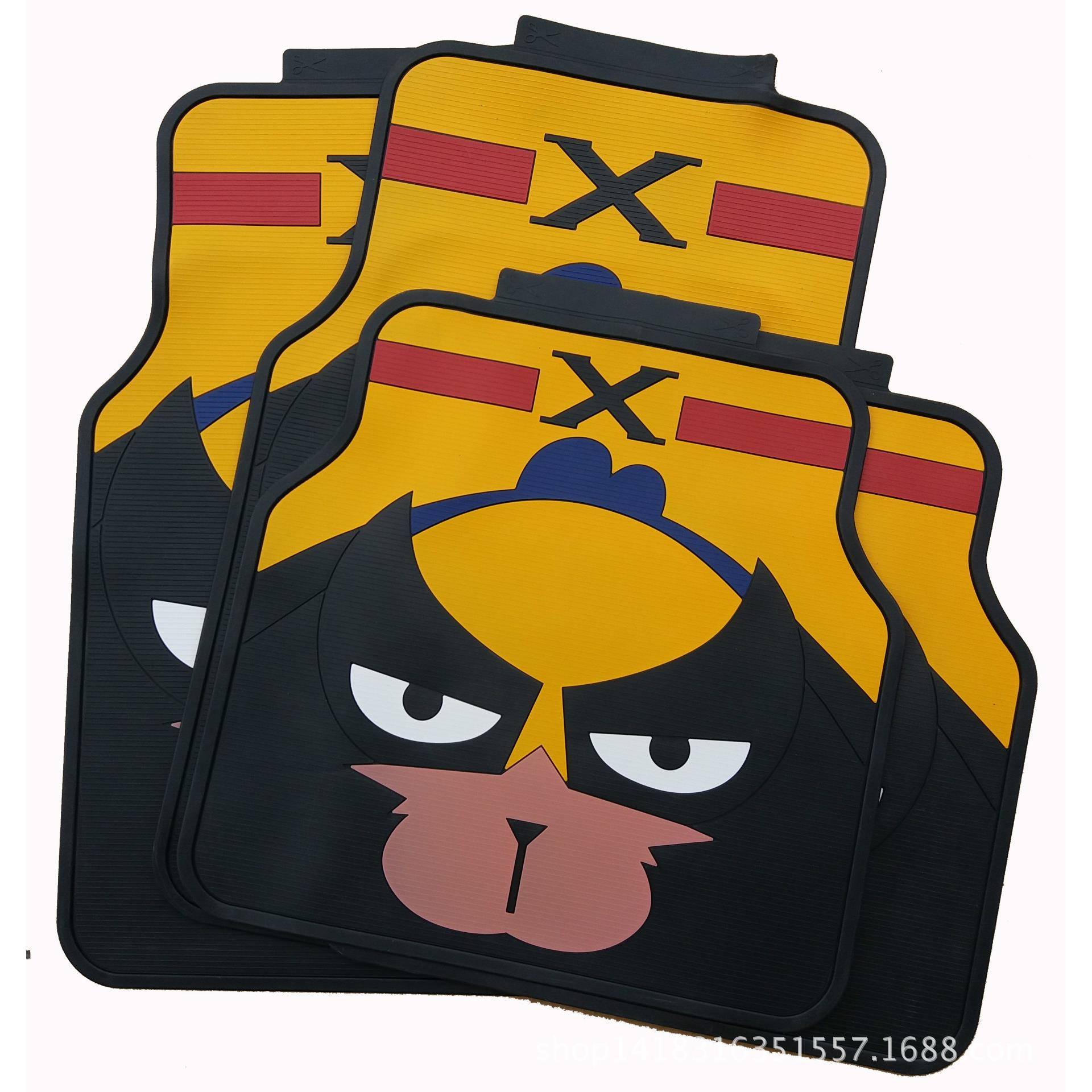 汽车脚垫乳胶可爱卡通汽车脚垫防水防滑通用脚垫滴胶滴塑脚垫