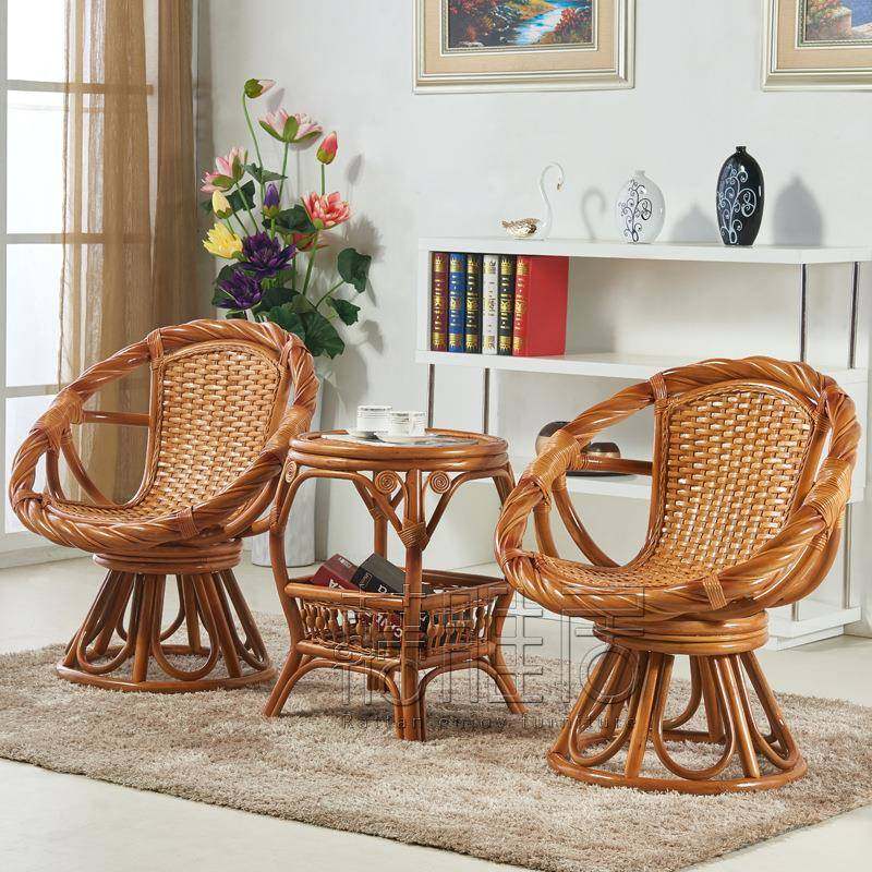 旋转藤椅三件套真藤编靠背椅茶几休闲阳台小桌椅腾椅子组合家用,畜牧/养殖物资,畜牧/养殖器械,淘宝优惠券,粉丝福利购,淘宝优惠卷