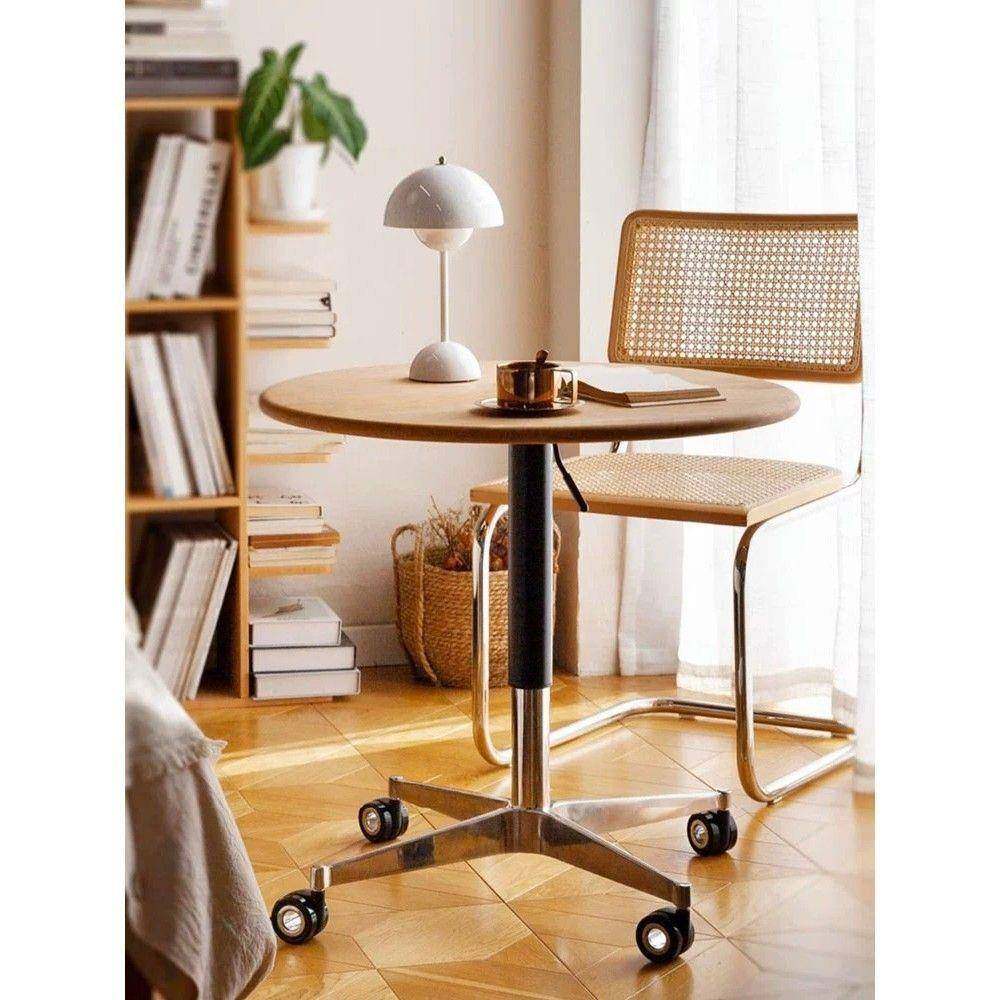 北欧樱桃木边桌边几带轮移动实木升降小茶几中古风家用客厅小圆桌,特色手工艺,其他特色工艺品,淘宝优惠券,粉丝福利购,淘宝优惠卷