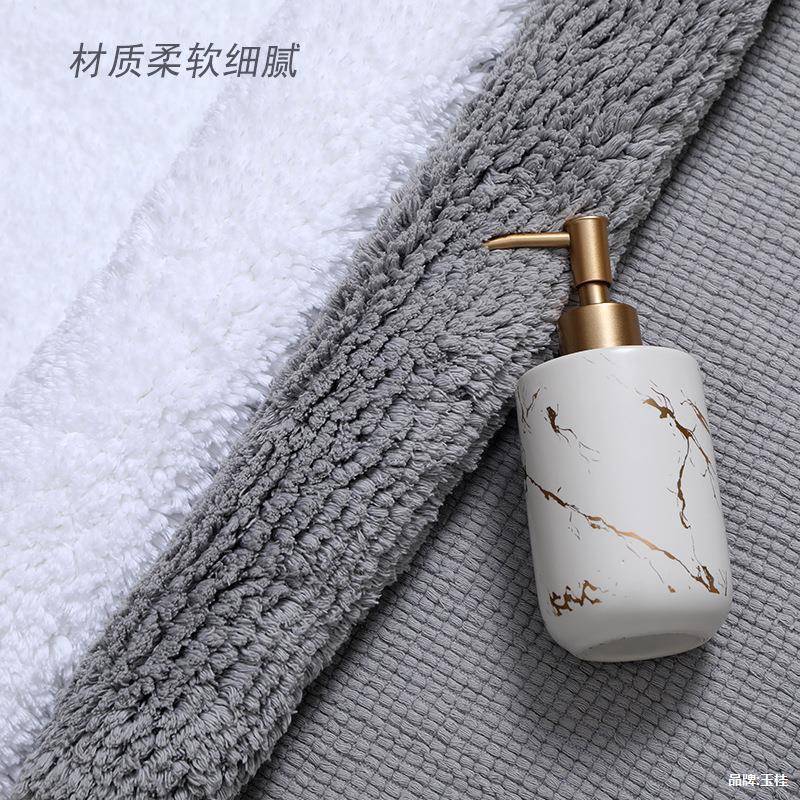 酒长毛地巾纯棉白色厚吸浴室防滑OAO地垫全店棉酒水店地加巾