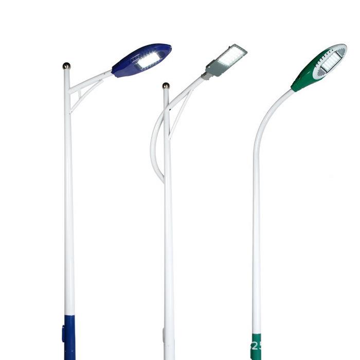 220VLED字灯头4米6米新WAR农村户外道路灯自弯臂A/臂海螺臂市5电