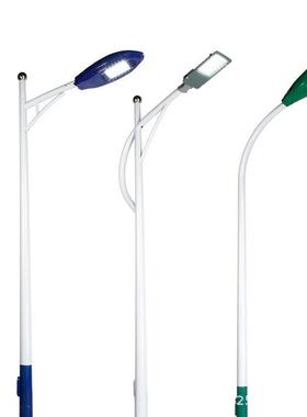 220VLED字灯头4米6米新WAR农村户外道路灯自弯臂A/臂海螺臂市5电