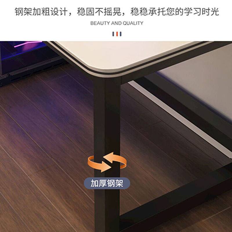 电脑桌台式家用书架网红书桌卧室简易桌子办公桌简约现代台式桌