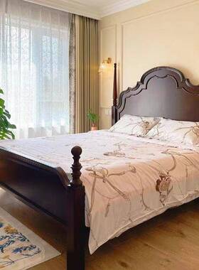 法式复古式床美奢乡村RRD主卧1.8木米婚床现代简约安娜床轻实双人床