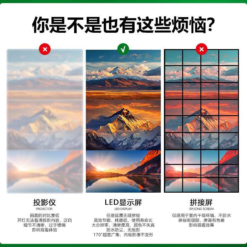 跨P2全彩led示屏学校室境内高亮显屏幕p2.大p1.25、5拼接高清电子