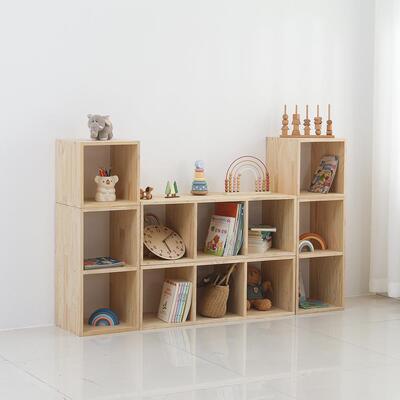 儿童格房书柜自由组合柜VRG子实木子本地柜落绘书架玩具收纳置物