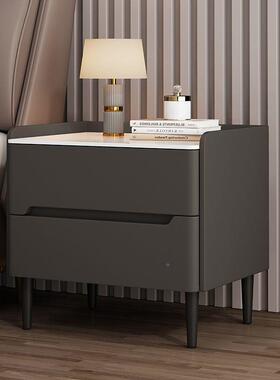 实床现头家用智能轻奢卧室多柜功能木简约代床QPJ边柜指纹锁储物