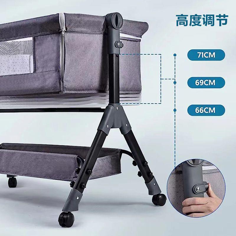 折儿叠小孩无品牌/摇篮床小床移动多功能睡觉车睡篮婴可车床两用
