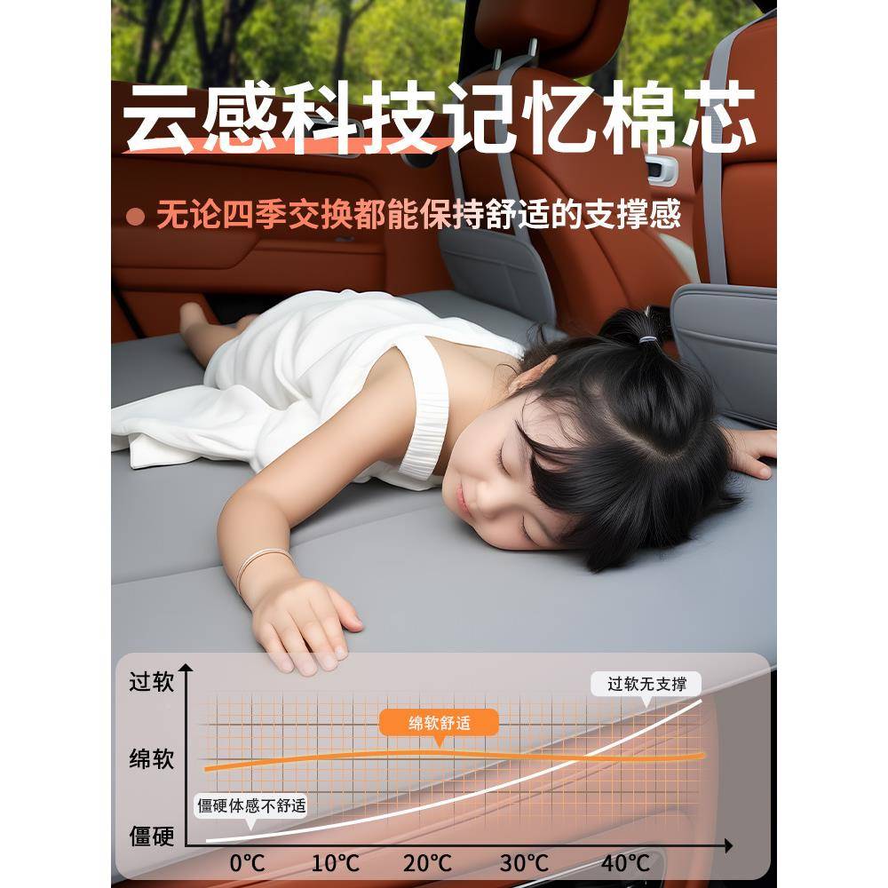 薛后速大众速腾腾汽莹车座后排睡垫车载床垫折叠充气床车内睡觉车
