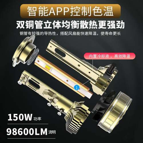 三色R80温AP汽车LE1D大灯HH1H4远近光一体H179P005改装超亮货车灯