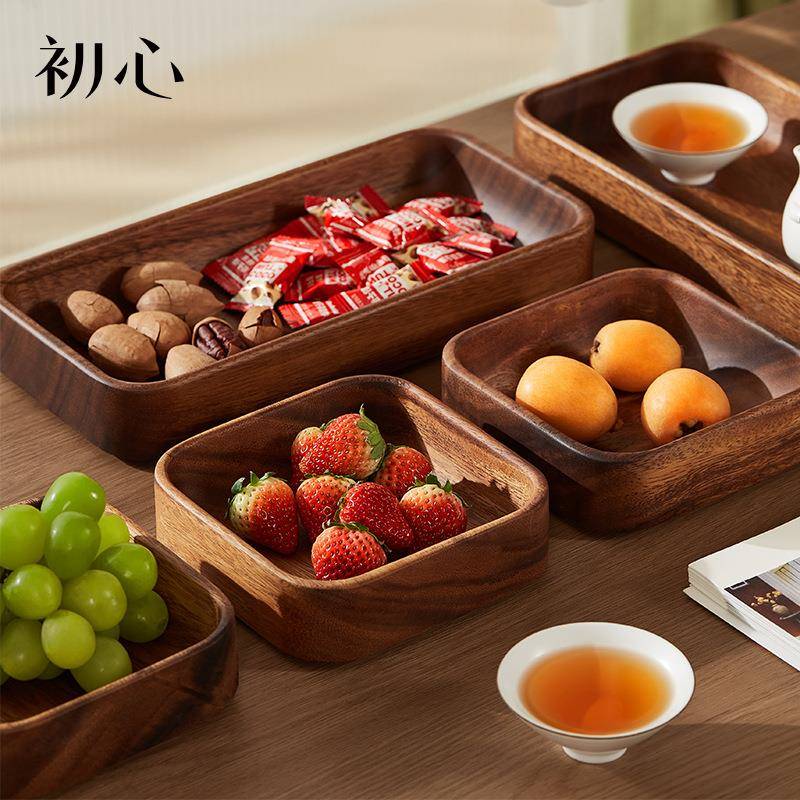 叶子盘料干果盘心木质盘BCN创意茶盘点水果盘餐盘托调收纳盘混批