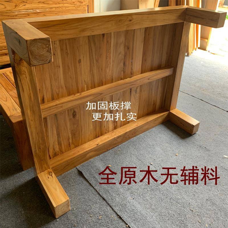 纯老实木榻床榻米床地炕地台矮民宿木地台现代简约榆无床头双单人