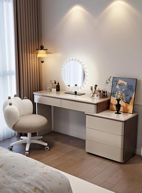 实木烤约漆梳妆5台208302新款现代室简化妆桌斗柜一体小卧户型梳