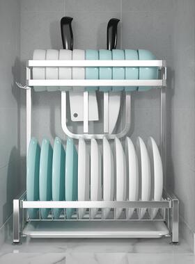 30水4不钢厨房置物架碗面F77J5JHT架沥架台超窄简约碗碟盘筷收纳