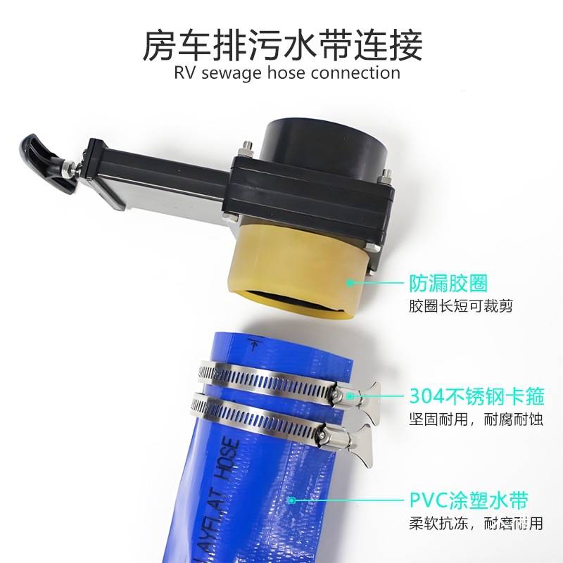 房车改装配件营地排污管水箱下水管软管排污口灰水箱黑水箱污水管