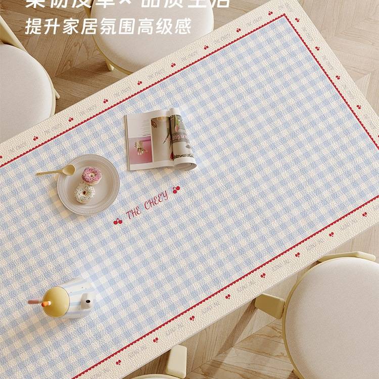 小清新餐桌垫防水防油免洗防烫桌布轻奢感pvc茶几桌面保护垫