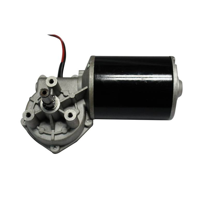 12V升降电机24V80W车库门家用电器有刷直流马达蜗轮蜗杆减速电机