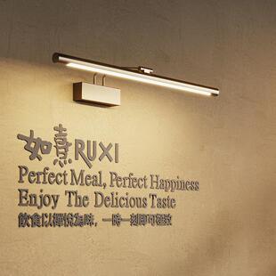 美式复古青古铜照画壁灯led轻奢卫生间镜柜洗漱浴室镜前灯免打孔