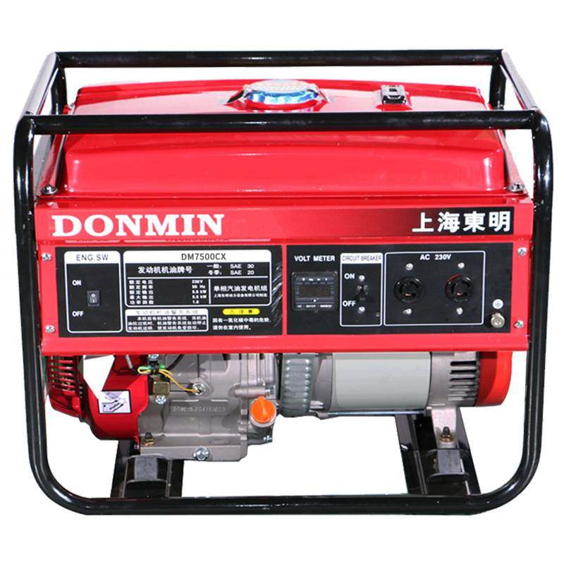 东明DONMIN 单相220v6KW户外野外小型工程汽油发电机 DM7500CX