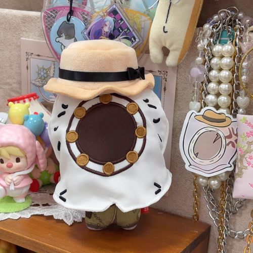 昆虫学者10cm棉花娃娃帽子可脱