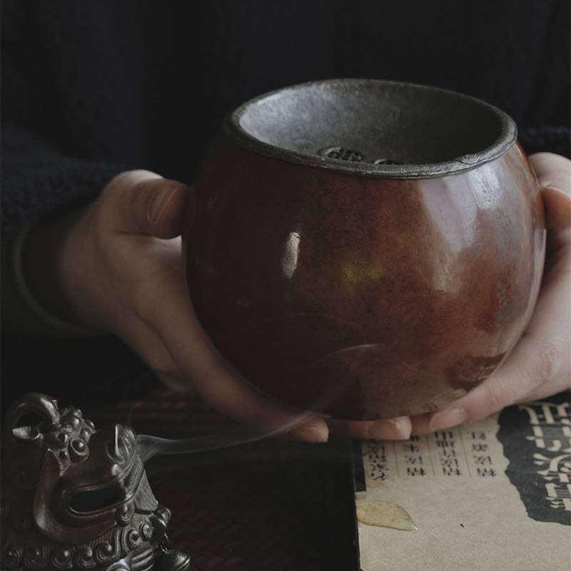 老葫芦建水 茶洗 水盂茶渣桶 茶具水碗 家用水洗茶道用具